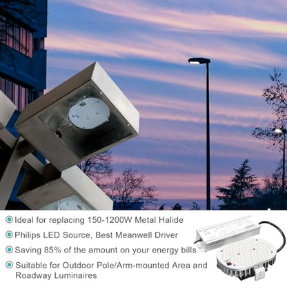 OSTEK 150W LED Shoebox Retrofit Kit, 20250LM 5000K Daylight, E39 Mogul Base, Replace 600W MH/HPS/HID, LED Retrofit Light for for Parking Lot, Street Light, Area Lighting
