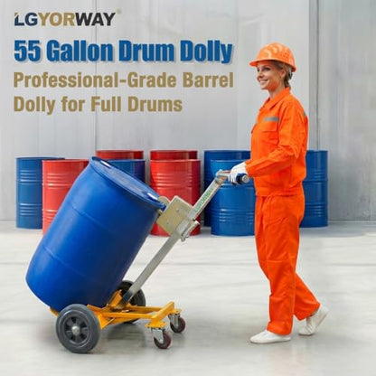 Drum Truck, 55 Gallon Drum Dolly, Upgraded Heavy-Duty Bucket Dolly – Reinforced and Enhanced Design for Improved Durability and Stability, 1,000 lb. Load Capacity