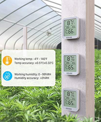 Govee Indoor Hygrometer Thermometer H5075 with Bluetooth App Control - color: Grey, size: 1 Pack