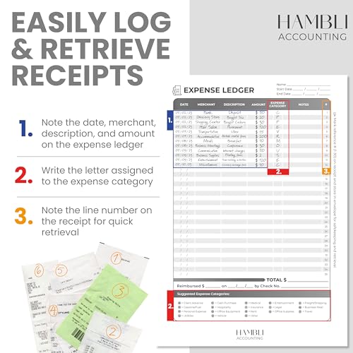 Extra Large Receipt Envelope & Receipts Organizer (Pack of 18) - Efficiently Manage Business Expenses & Log Mileage Trips - 8.5” x 11.0” Inches, Gray Color- Business Ledger for Small Business - color: Gray