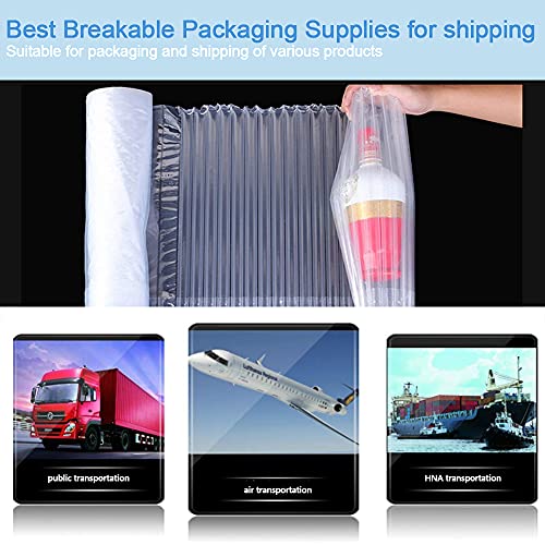 Inflatable Air Column Cushion Wrap Roll (12" x 935' Roll) Bump included- Large Bubble, Thick & Durable Protective Packaging for Moving, Shipping Fragile Items, Wine Bottle & Glassware Travel Protector - size: 12inch * 935ft