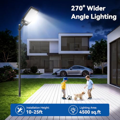 CEDIO 10000W Solar Street Lights Outdoor Waterproof with Motion Sensor
