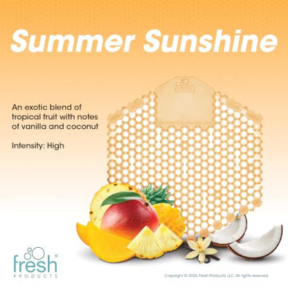 Fresh Products Wave 3D Urinal Screen Deodorizer, Summer Sunshine, 10 packs