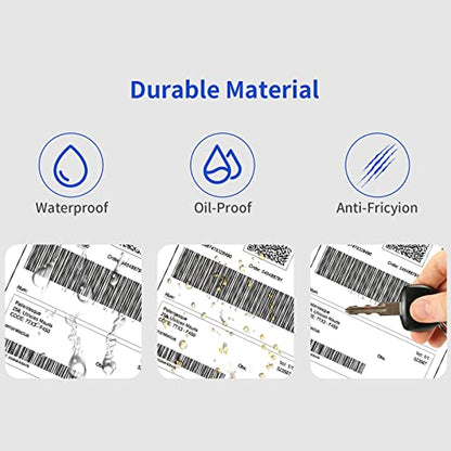 4" x 6" Fanfold Direct Thermal Labels, 1000 Per Stack, White Perforated Shipping Labels Compatible with Zebra, Elton Printers(1 Stack) - size: 1000 Labels/Stack, style: 1 Stack