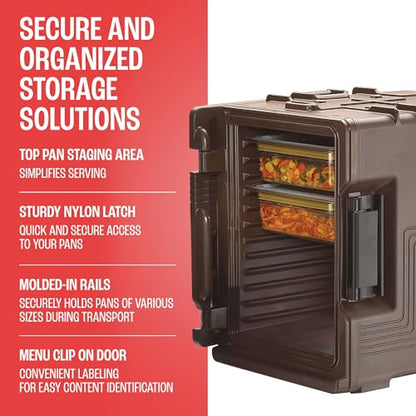 Cambro Insulated Food Pan Carrier - Hotbox for Catering & Transport - UPCS400 Series (Brown) - color: Brown