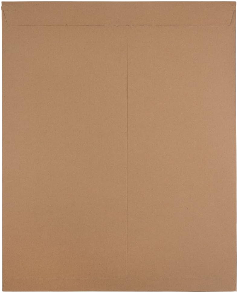 JAM PAPER Stay-Flat Photo Mailer Envelopes with Peel & Seal Closure - 17 x 21 - Brown Kraft - 2 Rigid Mailers/Pack - color: 2/Pack, size: 17" x 21"