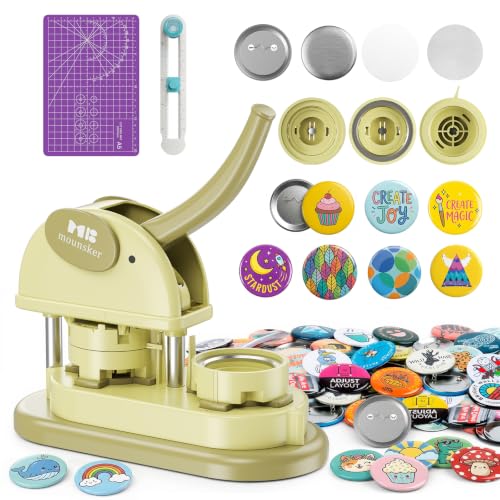 Elephant Button Maker Machine 2.25 inch– All-in-One DIY Pin Badge Press Kit with 100pcs Button Parts, Circle Cutter, No Installation, One-Handed Operation, Perfect for Crafts, Gifts & Events 2026 New - color: Tawny 2.25 inch