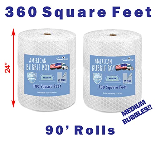 America's Best - 24 Inch Wide - Medium Bubble Wrap! - size: 360 Square Feet