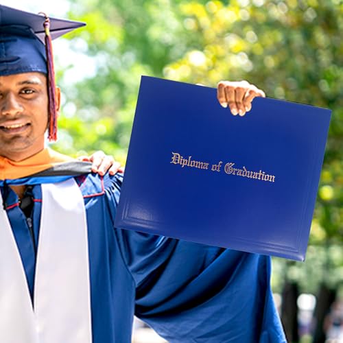 GraduationMall 11"x14" Imprinted Padded Diploma Cover Certificate Holder Royal - color: Royal+graduation