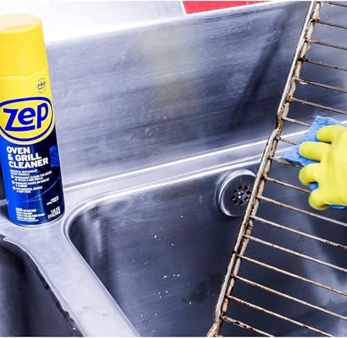 Zep Heavy-Duty Oven and Grill Cleaner - 19 oz (Case of 4)- Dissolves Grease on Contact, on Burners, Grates and Drip Pans - size: 9.5 Fl Oz (Pack of 4)