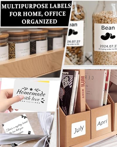4" x 4" Thermal Labels Printable Shipping Label Stickers with Strong Adhesive, Large White Sticker Square Labels for Mailing, Shipping, Compatible with Most Thermal Printers (4" x 4"-500pcs) - style: 4" X 4"-White-500PCS