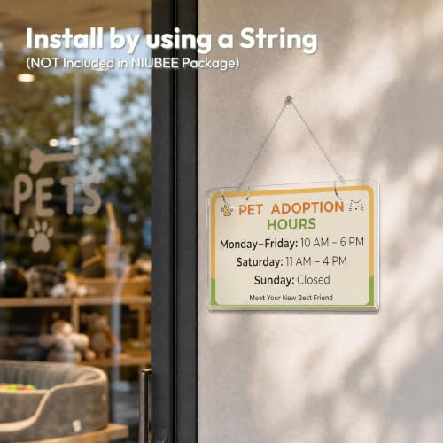 NIUBEE Acrylic Sign Holder 4x6 Horizontal Wall Mount 6 Pack - size: Horizontal 6 Pack 4" x 6"