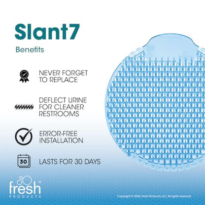 Fresh Products Slant7 Urinal Screen Best Splash Prevention Easy Installation Long Lasting Fragrance Made in the USA Lasts for 30 Days 10pk for Mens Urinals Cotton Blossom