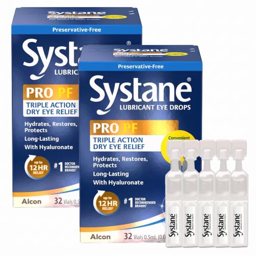 Systane PRO PF Multi-dose Preservative-Free Lubricant Eye Drops 32 Vials (Pack of 2) - size: 32 Count (Pack of 2)
