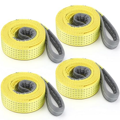 4 Pcs Lift Sling Straps, Yellow, 1'' X 4',6171lb - color: Yellow, size: 1'' X 4',6171lb