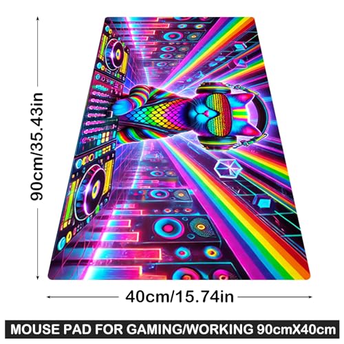 Nuxovilar Large Gaming Mouse Pad Desk Mat, 15.7x35.4 Inches Polyester - color: Mi07047
