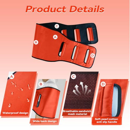 Transfer Sling, Padded Assist Gait Belt for Seniors, Lift Assist gait Belt - color: Orange-aa