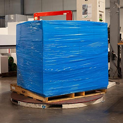 PSBM Dark Blue Stretch Wrap, 192 Rolls 18 Inch x 1000 Feet 100 Gauge, Heavy Duty Plastic Wrap Industrial Strength Shrink Film for Moving, Packing & Shipping - color: Blue, size: 192 Rolls