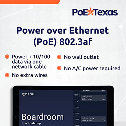 PoE Texas 8-Inch Touchscreen PoE Meeting Room Scheduler Tablet - size: 8" Touchscreen