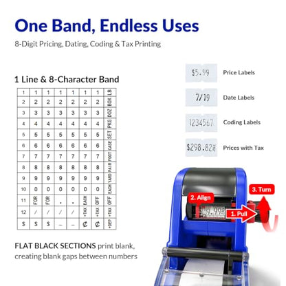 NATURALABEL 1-Line 8-Digit Price Gun Kit (Model NT5500, Blue) - color: Blue