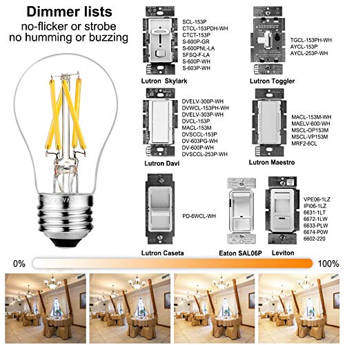 LiteHistory A15 E26 Led Bulb,6w=60 watt Light Bulbs,Dimmable,Daylight 5000K - color: Daylight 5000k