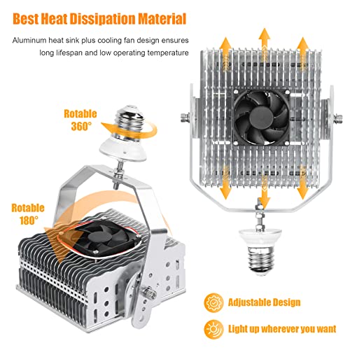 12 Pack LED Retrofit Kit for Parking Lot Light, 240W 34800LM 200-480V ETL Commercial LED Shoebox Light, 5000K E39 Mogul Base LED Shoebox Retrofit Kit for Outdoor Flood Light, Tennis Court