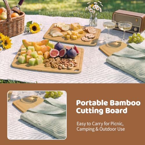 Dishwasher Safe Cutting Board, Bamboo Cutting Board with Juice Groove - color: Carbonized, size: Large (15.3"L x 11.6"W)