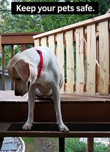 6”x30” Stair Treads Non-Slip Outdoor Tape – (15-Pack) Black Anti-Slip Strips - size: 6"x30"