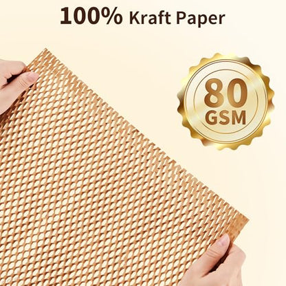 JARLINK Honeycomb Packing Paper, 15" x 328' Bubble Wrap Roll for Packing - size: 15"x 328'