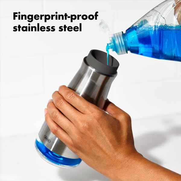 OXO Good Grips Stainless Steel Countertop Soap Dispenser - color: Stainless Steel, style: Soap Dispenser