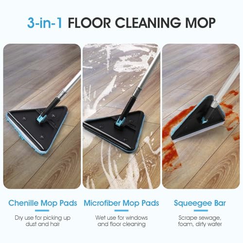 25ft Painted Wall Mop, 18ft Extension Pole, High Ceiling Cleaning Tool - size: 18ft