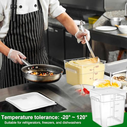 FoldTier 2 Pcs Square Food Storage Containers, White, 18 Qt - color: White, size: 18 Qt