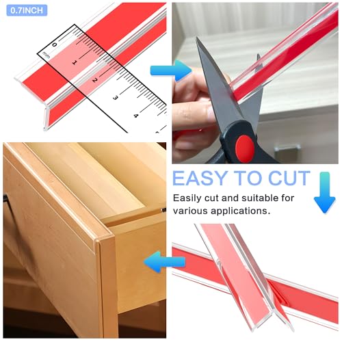 Clear Self-Adhesive Mini Wall Corner Protectors, Cute Corner Guards & Edge Protector for Wall Door Frame Cabinet Baseboard & Door, Table, Stair, Easy to Cut (5/8" Thick, 39.4" Length - 5Pack) - size: 0.67in X 39.4in