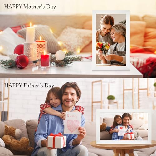 Frameo 15.6 Inch Digital Picture Frame WiFi, White Digital Photo Frame 1920x1080 IPS HD Touchscreen, 32GB Storage Share Photos/Videos, Tabletop&Wall-Mounted, Wedding, Birthday, Gifts for Loved Ones - color: 15.6 inch-White-Support Wifi
