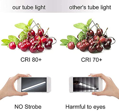 2FT LED Tube Flush Mount Light, 26W 2300LM LED Ceiling Shop Lighting Closet Light Fixture for Garage Kitchen Closet Laundry, 6500K Daylight White (2 Pack)
