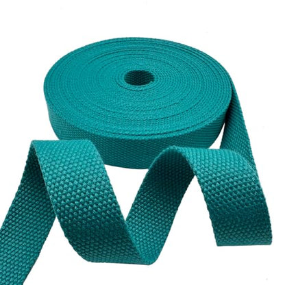 1 Inch Heavy Cotton Webbing 10 Yard Webbing Straps for Bags Handles,Tote Bag Webbing，Cloth Belt,Making Outdoor Supplies - color: Peacock Blue