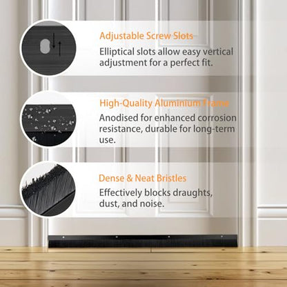 2 Pack Retsun Door Brush Sweep, 1.5 in x 39.37 in, 6.5ft Total