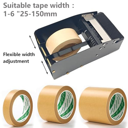 A Wet Kraft Paper Tape Cutter with a Water Brush, Suitable for a Width of 6 inches, Express Box, Cardboard Box Packaging, Gift Box(Multi-Scene for Industry/Home/Office/Business