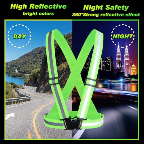 Hercicy Reflective Vest High Visibility Safety Vests Bulk - color: Green, Orange