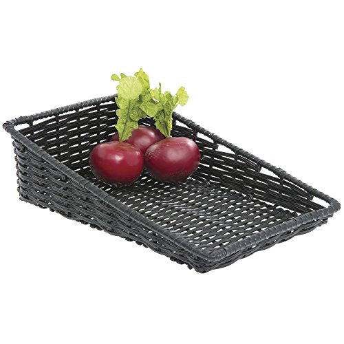 HUBERT Black Tapered Produce Basket - 11 1/2"L x 18"D x 1 1/2" to 5"H - color: Black, size: 11.5"Lx18"D x 1.5-5"H