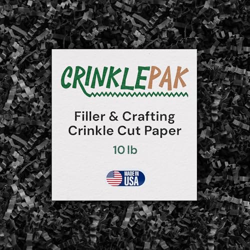 10LB Black Crinkle Paper Filler USA Made - color: Black, size: 10 LB