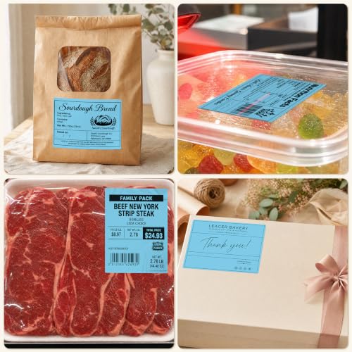 4" x 3" Thermal Labels, Blue, 500 Labels/Roll - color: Blue