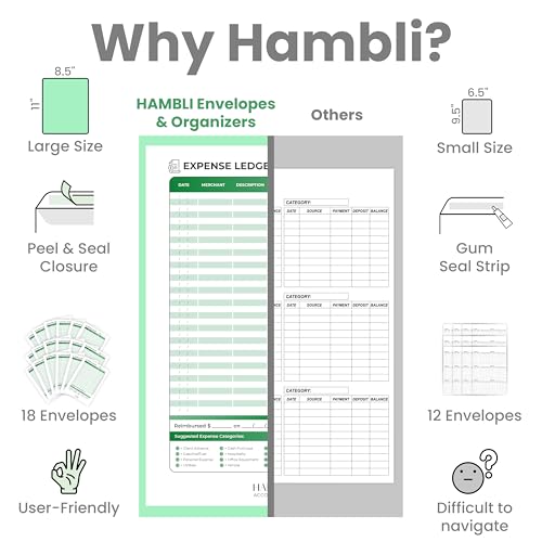 Extra Large Receipt Envelope & Receipts Organizer (Pack of 18) - Efficiently Manage Business Expenses & Log Mileage Trips - 8.5” x 11.0” Inches, Green Color- Business Ledger for Small Business - color: Green