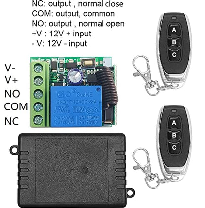 433MHz DC12V Wireless Remote Control Switch,1CH Dry Contact RF Relay - color: 3relays