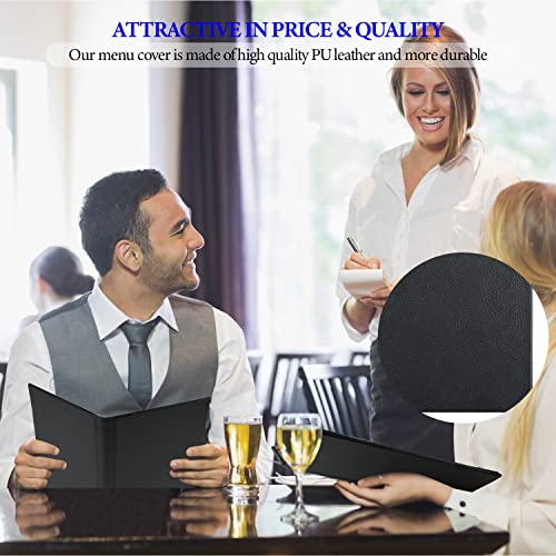 4.25 x 11 inches Leather Menu Holder Double Views - size: 4.25 x 11 inch/2 views/1 pcs