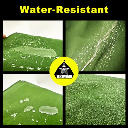 16oz Large Heavy Duty Canvas Tarp 7x10 Feet Water-Resistant - color: 28mil-green, size: 7x10 Feet-Finished size