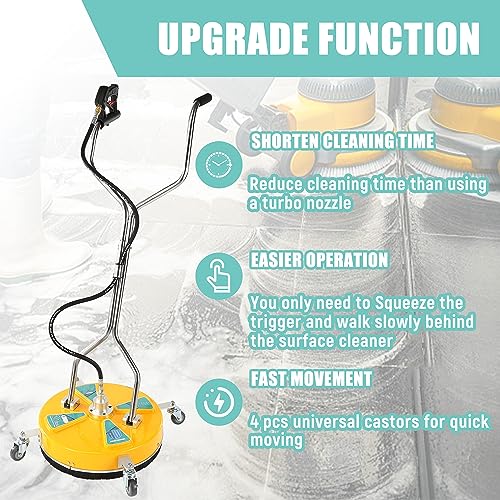 RIDGE WASHER 20'' Pressure Washer Surface Cleaner, with Dual Handle - size: 20" Pressure Washer Surface Cleaner