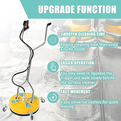 RIDGE WASHER 20'' Pressure Washer Surface Cleaner, with Dual Handle - size: 20" Pressure Washer Surface Cleaner