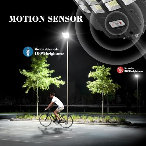 OKPRO Solar Street Light Outdoor, IP66 Waterproof Solar Lights Outdoor - size: 15000-2P