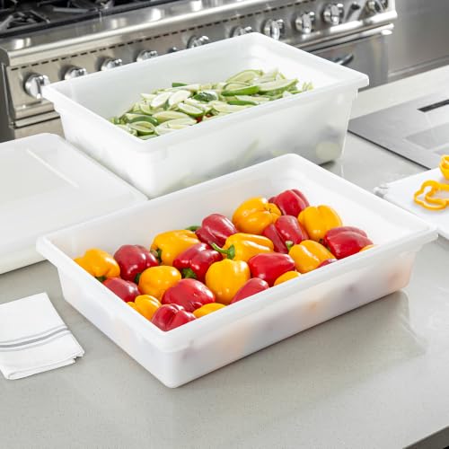Restaurantware 26 x 18 x 6 In White Plastic Food Storage Box, 1 Count